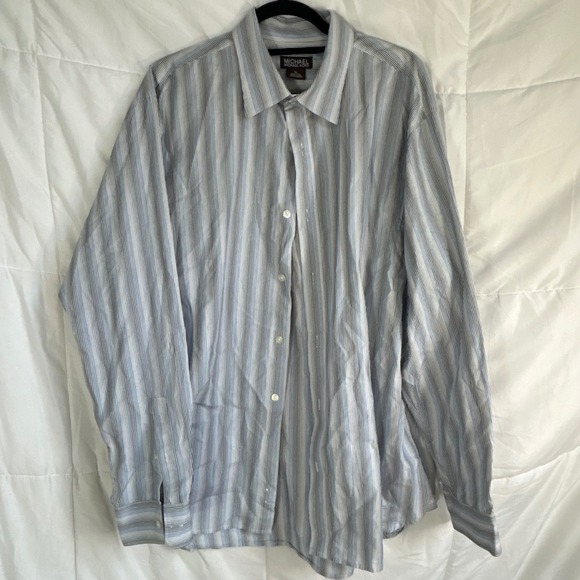 Michael Kors Other - MICHAEL KORS Mens XL Striped Dress Shirt Long Sleeve Cotton Button Down